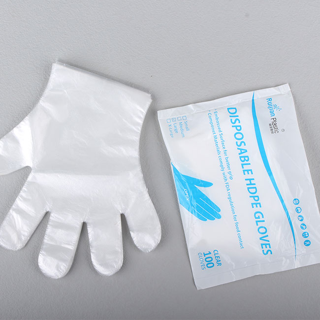 Guantes desechables de PE en bolsas Protección personal, limpieza, lavado, guantes de plástico para el hogar