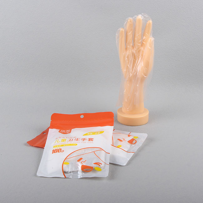 Guantes desechables para niños Paquete de guantes individuales extra gruesos de PE Guantes protectores para niños de 3 a 14 años